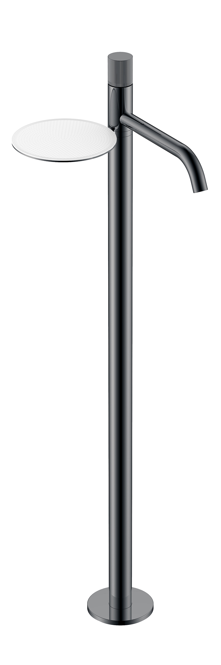 Смеситель STICK напольный для умыв. SHINE GUN METAL LINEA – фото