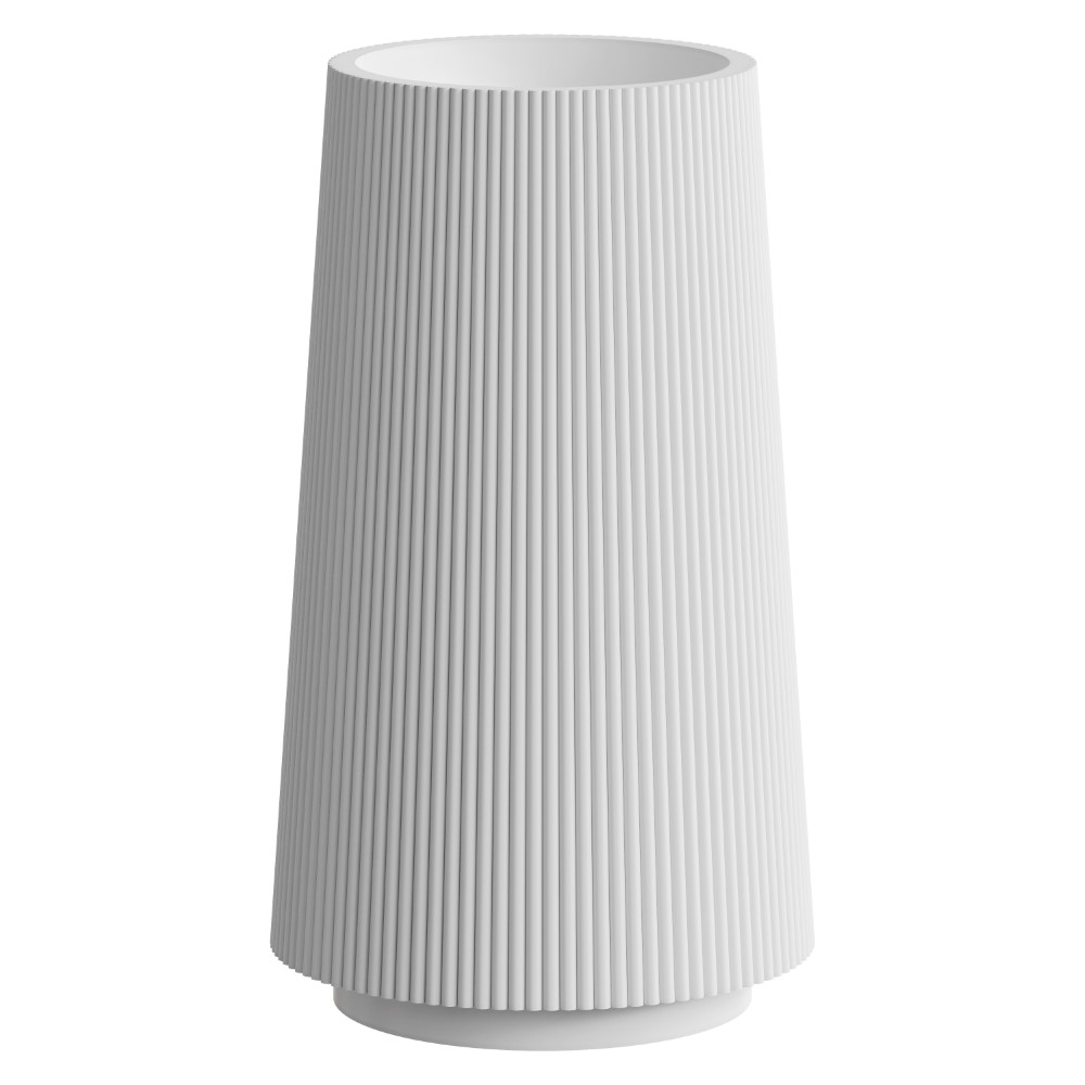 Раковина напольная рифленая Torre Corian 480*480*850 Matt White – фото