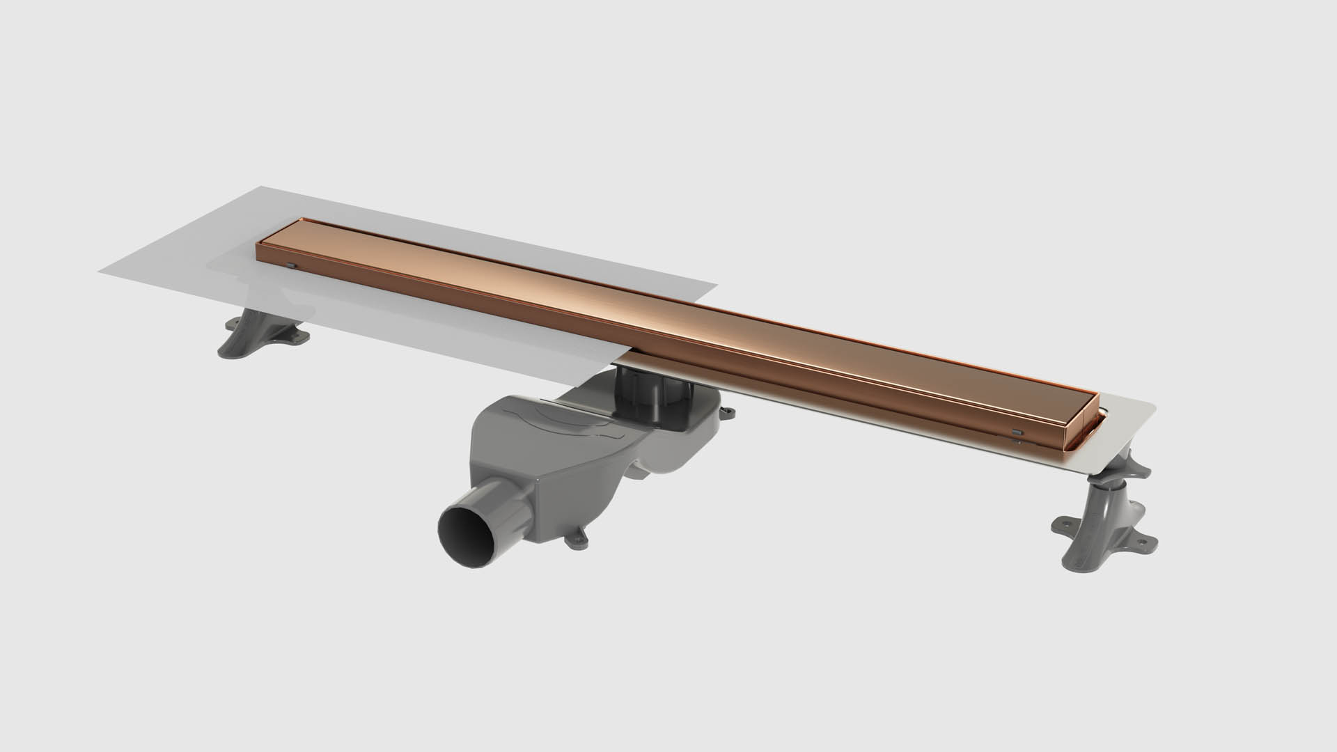 Душевой лоток Premium Linear 80см, нерж.сталь COPPER BRUSHED DP 080 71 00 S11 – фото