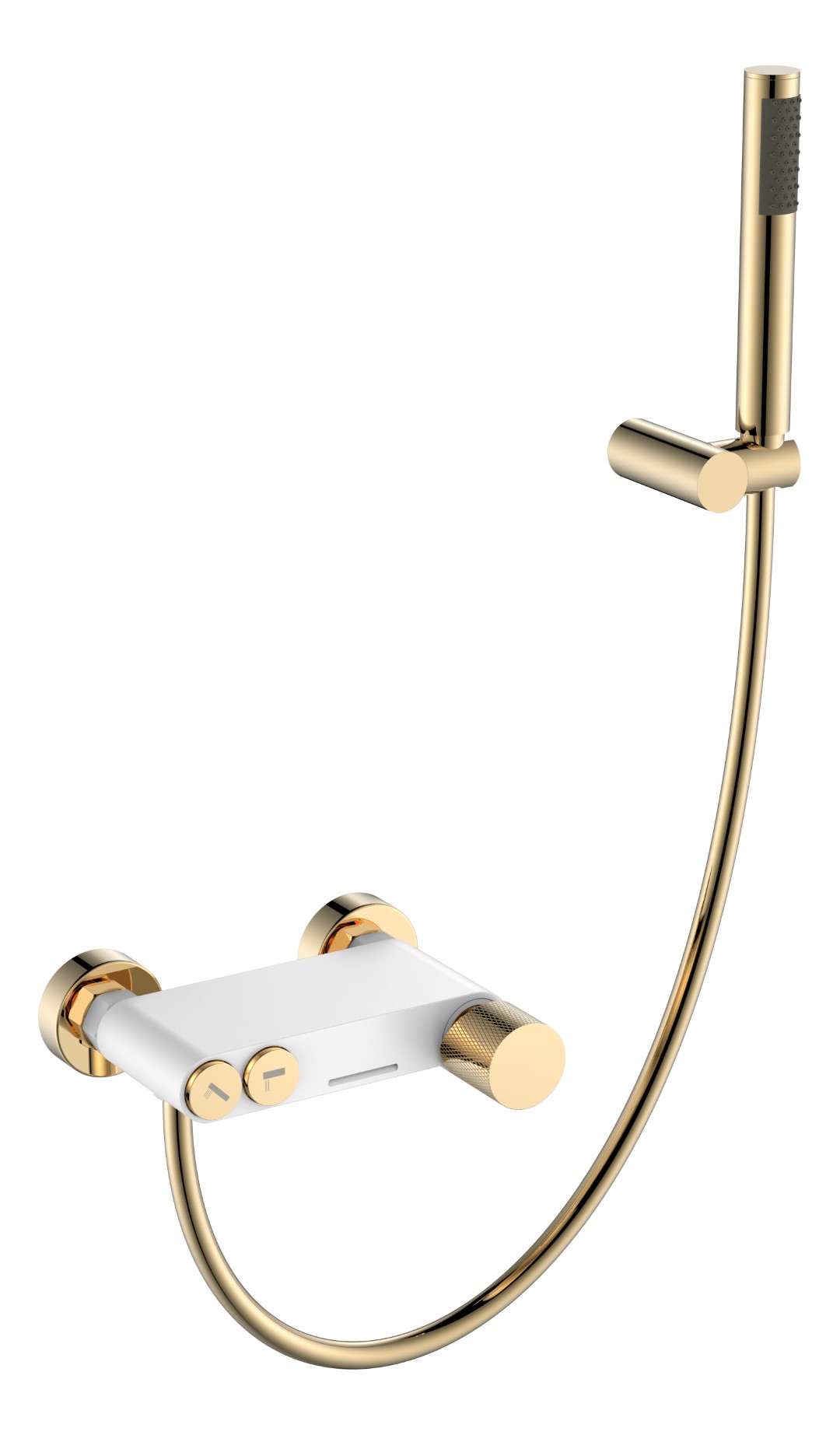 Смеситель STICK для ванны WHITE TOUCH GOLD – фото