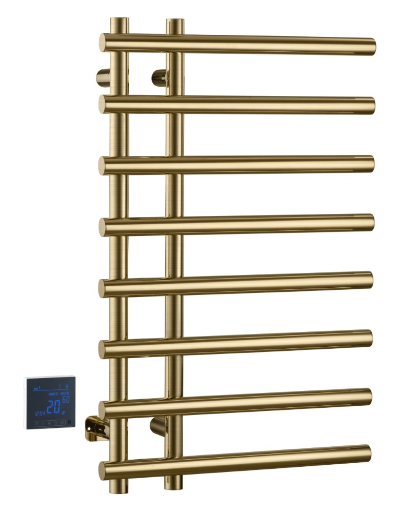 Полотенцесушитель электрический круглый сухой MATT GOLD – фото