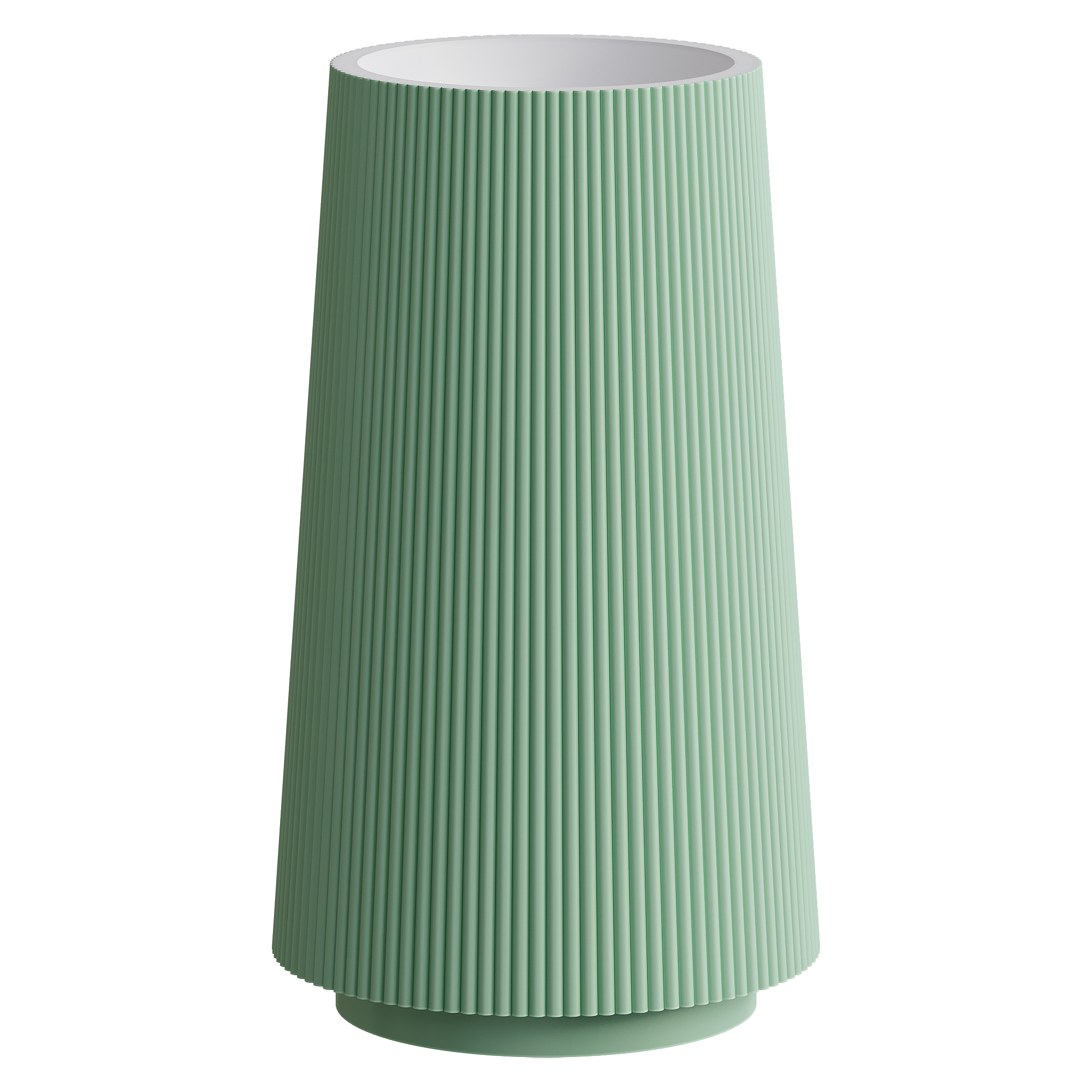 Раковина напольная рифленая Torre Corian 480*480*850 MINT (мятный) – фото
