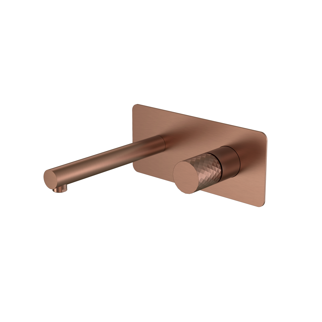 Смеситель STICK из стены BRUSHED BRONZE ручка DIAMOND – фото