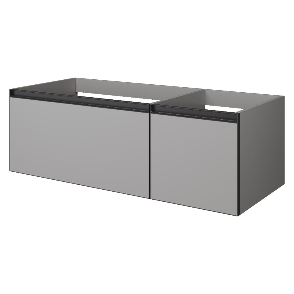 QUATRO 2 120см (80+40) тумба LUNA профиль ANTHRACITE с подсветкой внутри – фото
