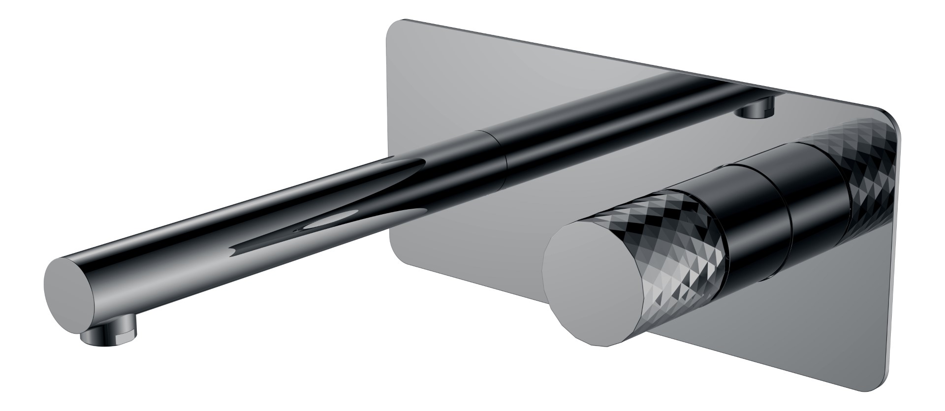 Смеситель STICK из стены Shine Gun Metal – фото