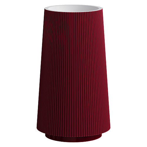 Раковина напольная рифленая Torre Corian 480*480*850 Burgundy