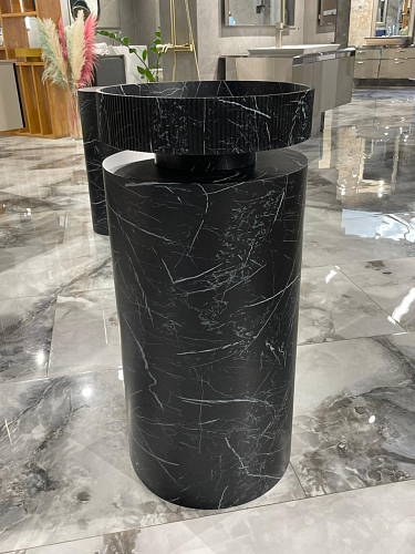 Пьедестал для раковины Corian 400*720 Nero Marquina