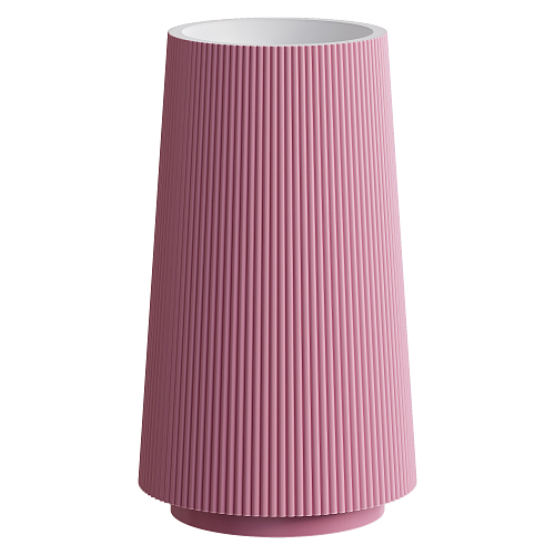 Раковина напольная рифленая Torre Corian 480*480*850 LIGHT PINK (роза)