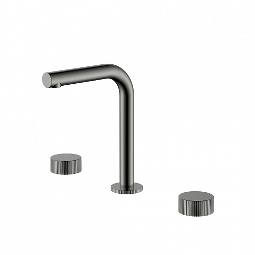 Смеситель на столешницу STICK LINEA на 3 отв. Gun Metal