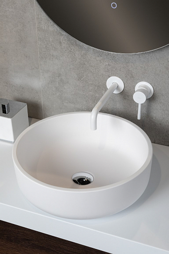 Раковина LV204 Corian белая 41,5*14см