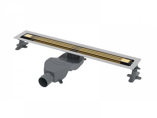 Душевой лоток B&T INFINITY 80см, нерж.сталь ЗОЛОТО   DT 080 20 20 S11