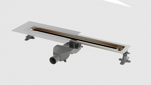 Душевой лоток B&T INFINITY 80см, нерж.сталь BRUSHED BRONZE DT 080 31 20 S11