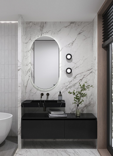 Столешница моноблок FLAT NERO MARQUINA (810*452*80)