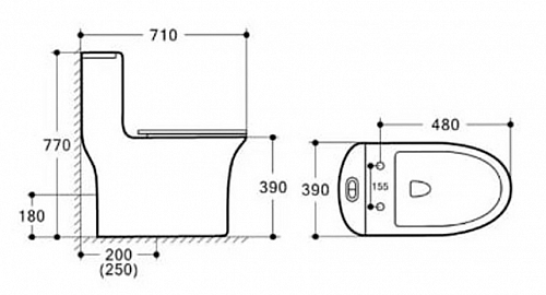Panasonic TP 2212 Унитаз напольный моноблок
