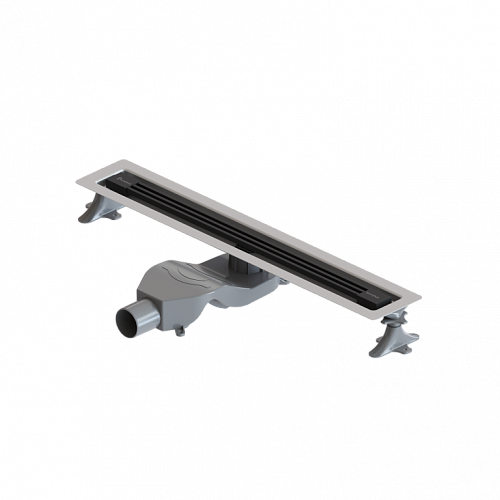 Душевой лоток B&T INFINITY 60см, нерж.сталь ЧЕРНЫЙ    DT 060 55 20 S11