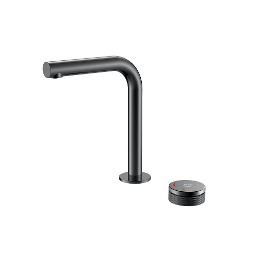 Смеситель автоматический для раковины на 2 отв. TECH Shine Gun Metal