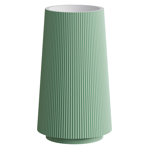 Раковина напольная рифленая Torre Corian 480*480*850 MINT (мятный)