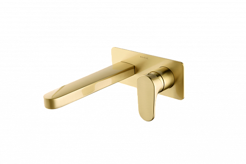 Смеситель для умывальника из стены SPECTRE MattGold