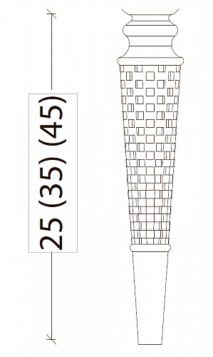 Ножки DENTI белые (пара) 45,5см