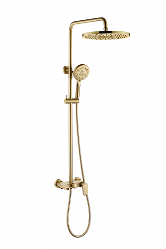 Стойка для душа со смесителем SPECTRE Mat Gold